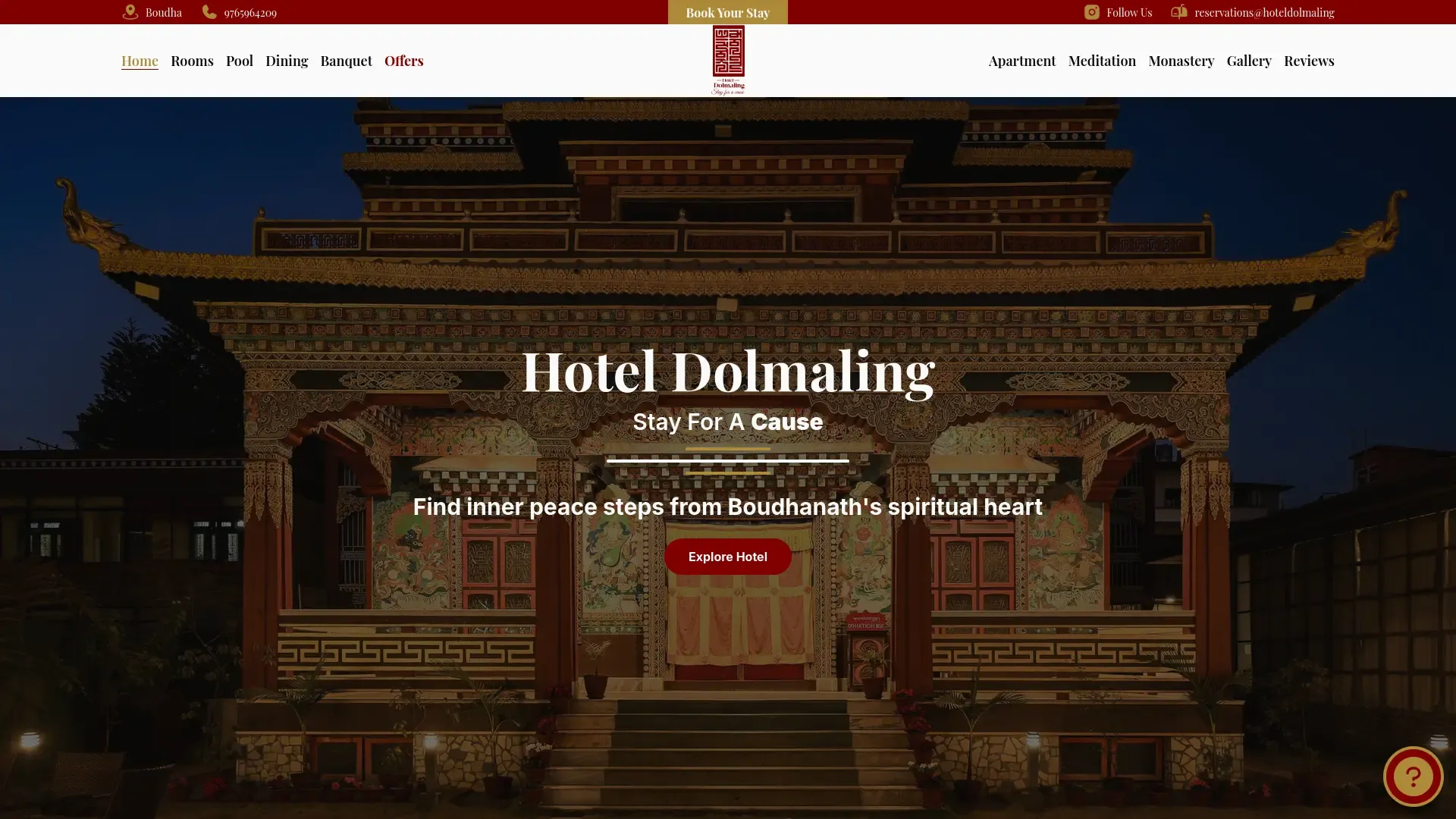 Hotel website for Hotel Dolmaling